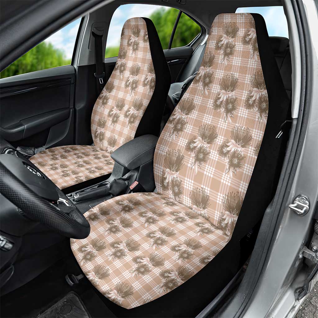 Brown Palaka Hawaii Car Seat Cover Hawaiian Lehua Blossoms LT05 - Polynesian Pride
