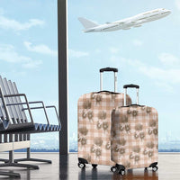 Brown Palaka Hawaii Luggage Cover Hawaiian Lehua Blossoms LT05 - Polynesian Pride