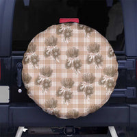 Brown Palaka Hawaii Spare Tire Cover Hawaiian Lehua Blossoms LT05 No hole Brown - Polynesian Pride