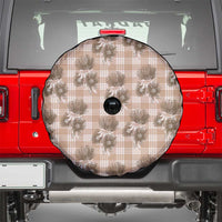 Brown Palaka Hawaii Spare Tire Cover Hawaiian Lehua Blossoms LT05 - Polynesian Pride