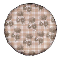 Brown Palaka Hawaii Spare Tire Cover Hawaiian Lehua Blossoms LT05 - Polynesian Pride
