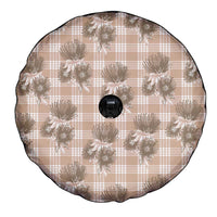 Brown Palaka Hawaii Spare Tire Cover Hawaiian Lehua Blossoms LT05 - Polynesian Pride