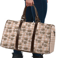 Brown Palaka Hawaii Travel Bag Hawaiian Lehua Blossoms