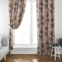 Brown Palaka Hawaii Window Curtain Hawaiian Lehua Blossoms