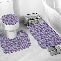 Purple Palaka Hawaii Bathroom Set Hawaiian Lehua Blossoms