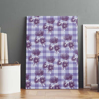 Purple Palaka Hawaii Canvas Wall Art Hawaiian Lehua Blossoms