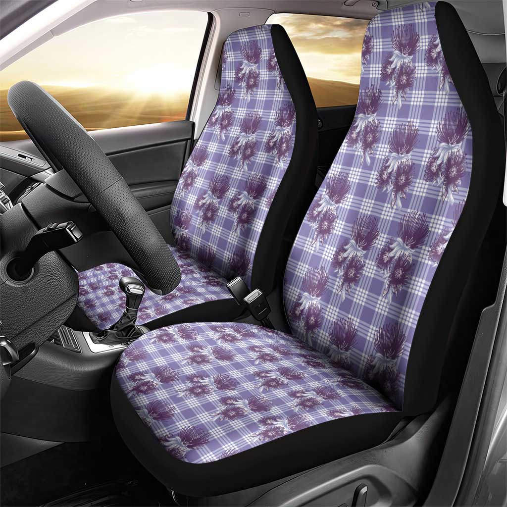 Purple Palaka Hawaii Car Seat Cover Hawaiian Lehua Blossoms