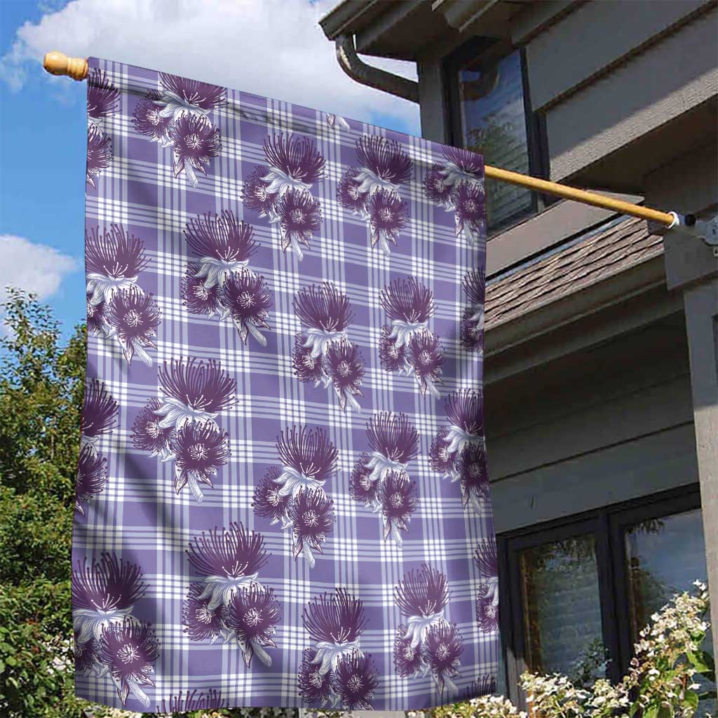 Purple Palaka Hawaii Garden Flag Hawaiian Lehua Blossoms