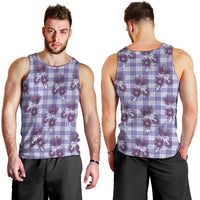 Purple Palaka Hawaii Men Tank Top Hawaiian Lehua Blossoms LT05 - Polynesian Pride
