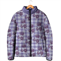 Purple Palaka Hawaii Padded Jacket Hawaiian Lehua Blossoms LT05 - Polynesian Pride