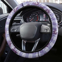 Purple Palaka Hawaii Steering Wheel Cover Hawaiian Lehua Blossoms
