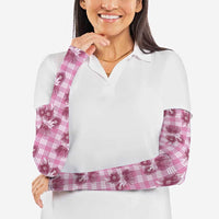 Pink Palaka Hawaii Arm Sleeves Hawaiian Lehua Blossoms