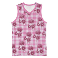 Pink Palaka Hawaii Basketball Jersey Hawaiian Lehua Blossoms