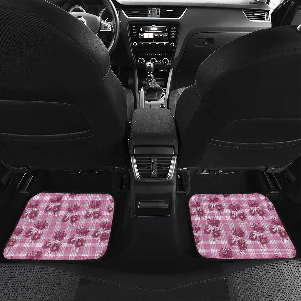 Pink Palaka Hawaii Car Mats Hawaiian Lehua Blossoms