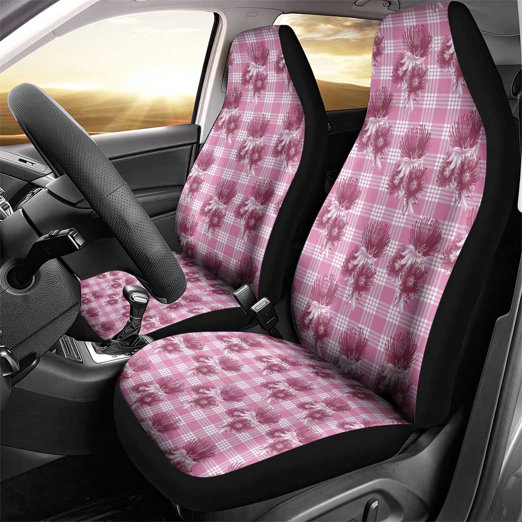 Pink Palaka Hawaii Car Seat Cover Hawaiian Lehua Blossoms LT05 - Polynesian Pride