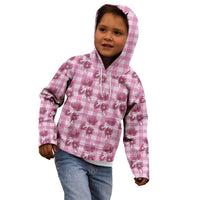Pink Palaka Hawaii Kid Hoodie Hawaiian Lehua Blossoms LT05 - Polynesian Pride