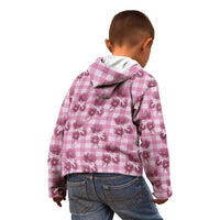 Pink Palaka Hawaii Kid Hoodie Hawaiian Lehua Blossoms LT05 - Polynesian Pride