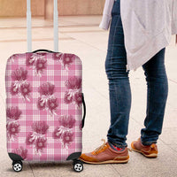Pink Palaka Hawaii Luggage Cover Hawaiian Lehua Blossoms LT05 Pink - Polynesian Pride