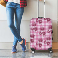 Pink Palaka Hawaii Luggage Cover Hawaiian Lehua Blossoms LT05 - Polynesian Pride
