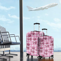Pink Palaka Hawaii Luggage Cover Hawaiian Lehua Blossoms LT05 - Polynesian Pride