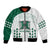 Custom Hawaii Football Bomber Jacket Rainbow Warriors Kakau Pattern LT05 Unisex White - Polynesian Pride