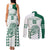 Custom Hawaii Football Couples Matching Tank Maxi Dress and Long Sleeve Button Shirt Rainbow Warriors Kakau Pattern LT05 - Polynesian Pride