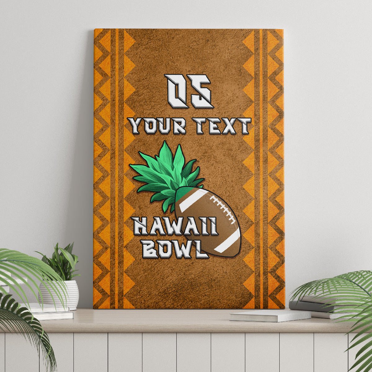 Custom Hawaii Honolulu Football Bowl Canvas Wall Art Simple Style LT05 - Polynesian Pride