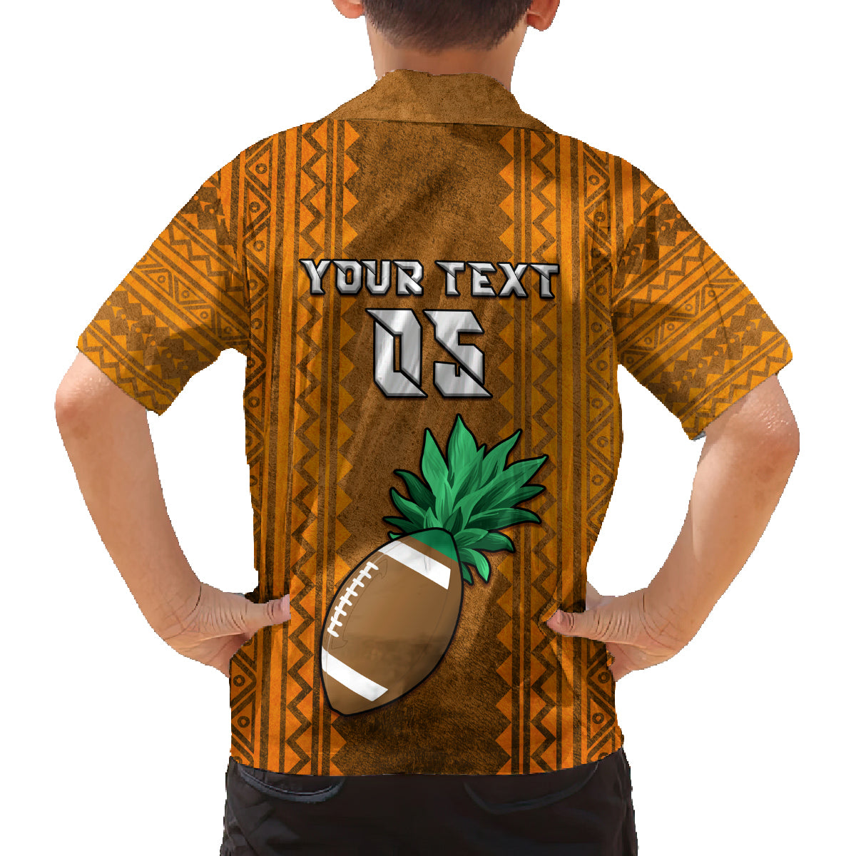 Custom Hawaii Honolulu Football Bowl Family Matching Puletasi and Hawaiian Shirt Simple Style LT05 - Polynesian Pride