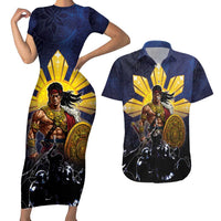 Philippines The First Hero Couples Matching Short Sleeve Bodycon Dress and Hawaiian Shirt Lapu Lapu Know Your Roots