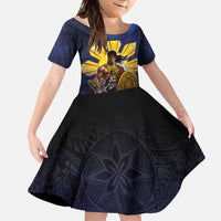 Philippines The First Hero Family Matching Long Sleeve Bodycon Dress and Hawaiian Shirt Lapu Lapu Know Your Roots