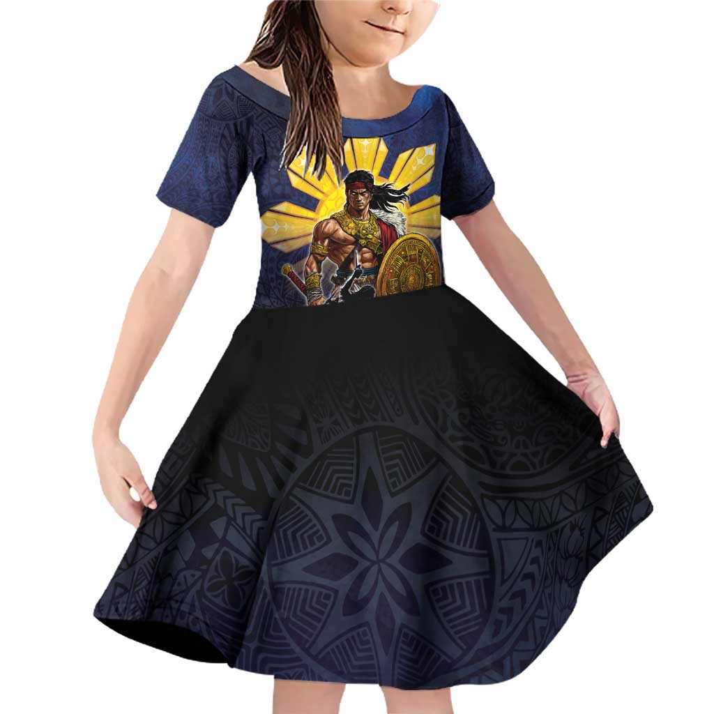 Philippines The First Hero Family Matching Off Shoulder Short Dress and Hawaiian Shirt Lapu Lapu Know Your Roots