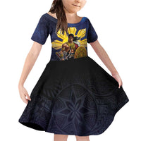 Philippines The First Hero Family Matching Off Shoulder Short Dress and Hawaiian Shirt Lapu Lapu Know Your Roots