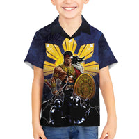 Philippines The First Hero Family Matching Off Shoulder Short Dress and Hawaiian Shirt Lapu Lapu Know Your Roots