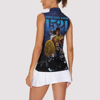 Philippines The First Hero Women Sleeveless Polo Shirt Lapu Lapu Know Your Roots