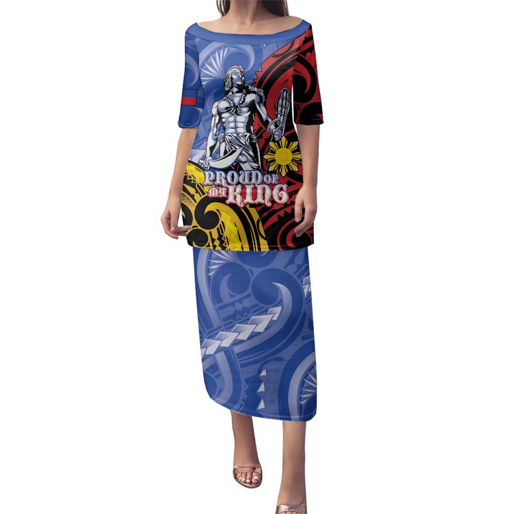 Philippines Lapu-Lapu Family Matching Puletasi and Hawaiian Shirt Proud Of My King