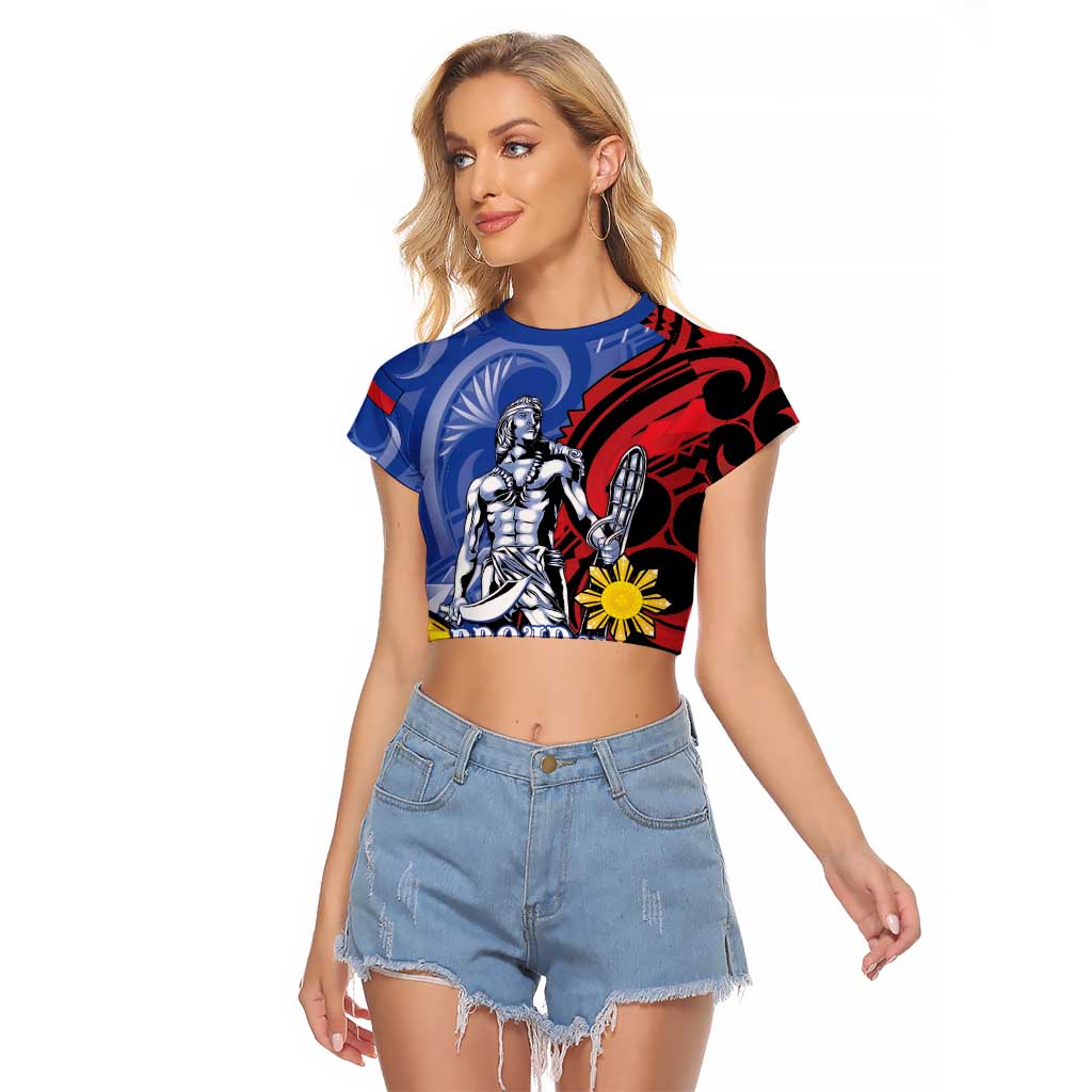 Philippines Lapu-Lapu Raglan Cropped T Shirt Proud Of My King