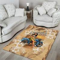 Aloha Hawaii Biker Area Rug Ride To Paradise LT05 - Polynesian Pride
