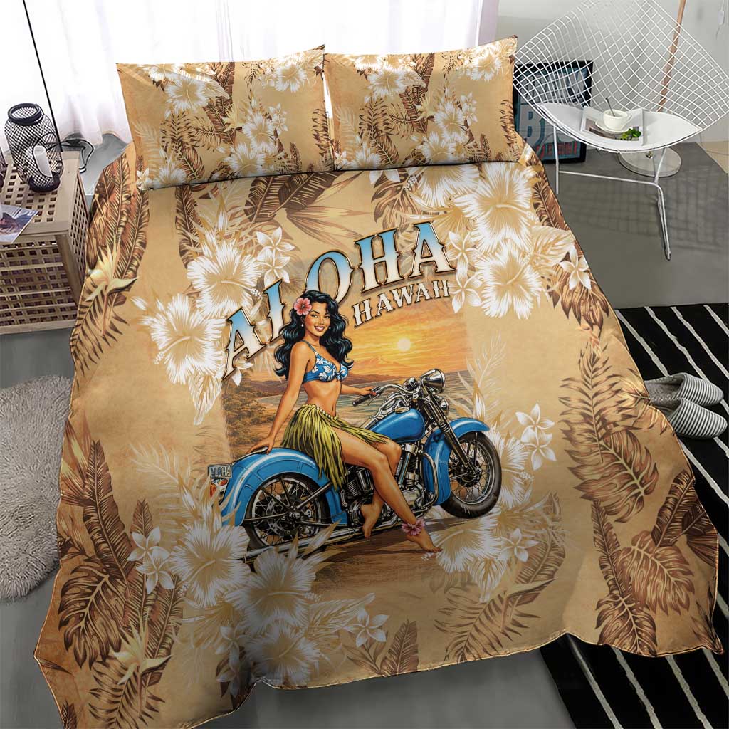 Aloha Hawaii Biker Bedding Set Ride To Paradise LT05 - Polynesian Pride