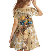 Aloha Hawaii Biker Family Matching Mermaid Dress and Hawaiian Shirt Ride To Paradise LT05 - Polynesian Pride