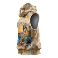 Aloha Hawaii Biker Sleeveless Hoodie Ride To Paradise