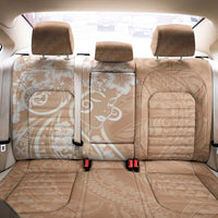 Polynesian Women's Day Back Car Seat Cover Brown Hibiscus Flowers With Polynesian Pattern