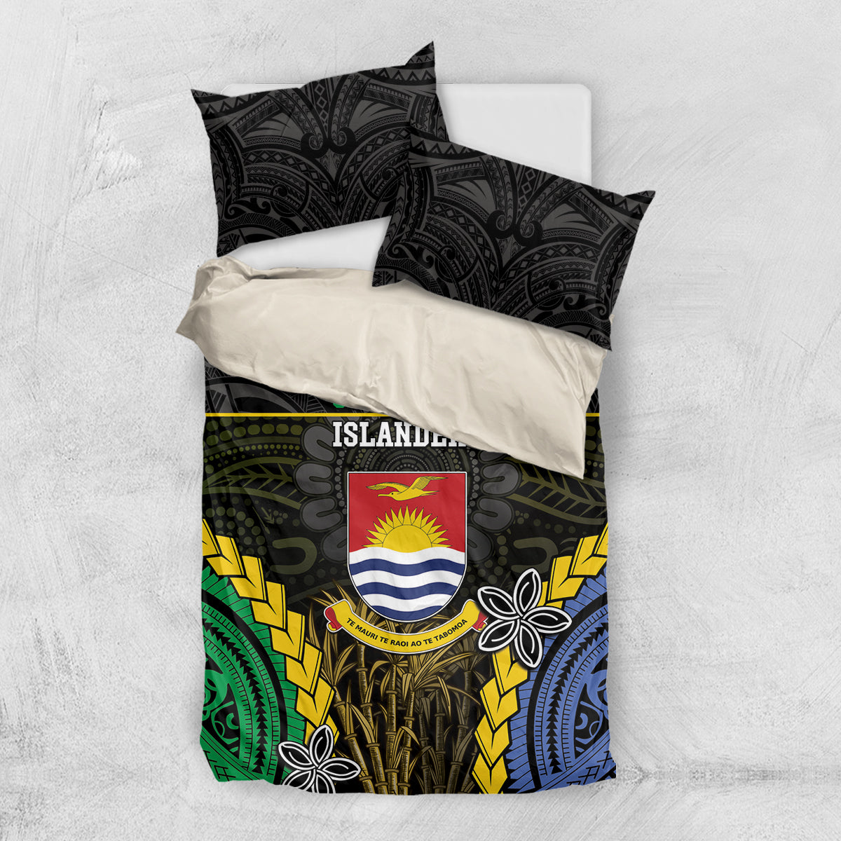 South Sea Islanders And Gilbert Islands Bedding Set Kanakas Polynesian Pattern