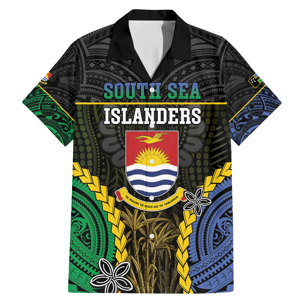 Personalised South Sea Islanders And Gilbert Islands Family Matching Mermaid Dress and Hawaiian Shirt Kanakas Polynesian Pattern