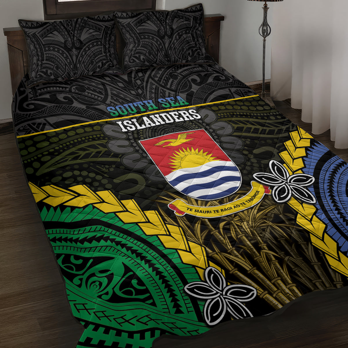 South Sea Islanders And Gilbert Islands Quilt Bed Set Kanakas Polynesian Pattern