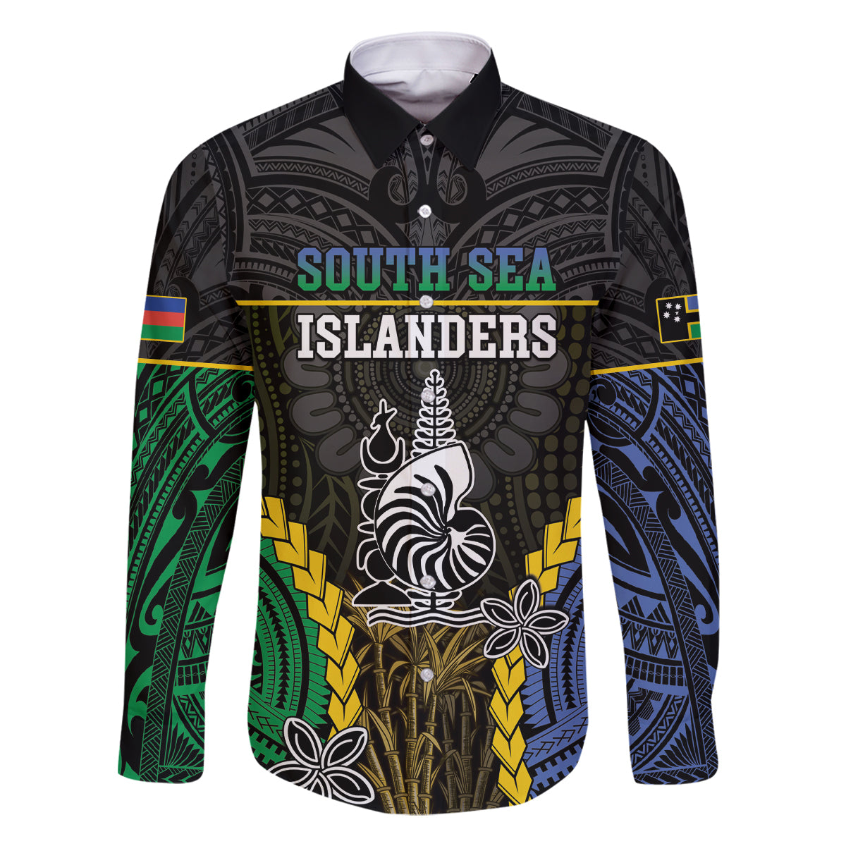 Personalised South Sea Islanders And New Caledonia Family Matching Off Shoulder Short Dress and Hawaiian Shirt Kanakas Polynesian Pattern