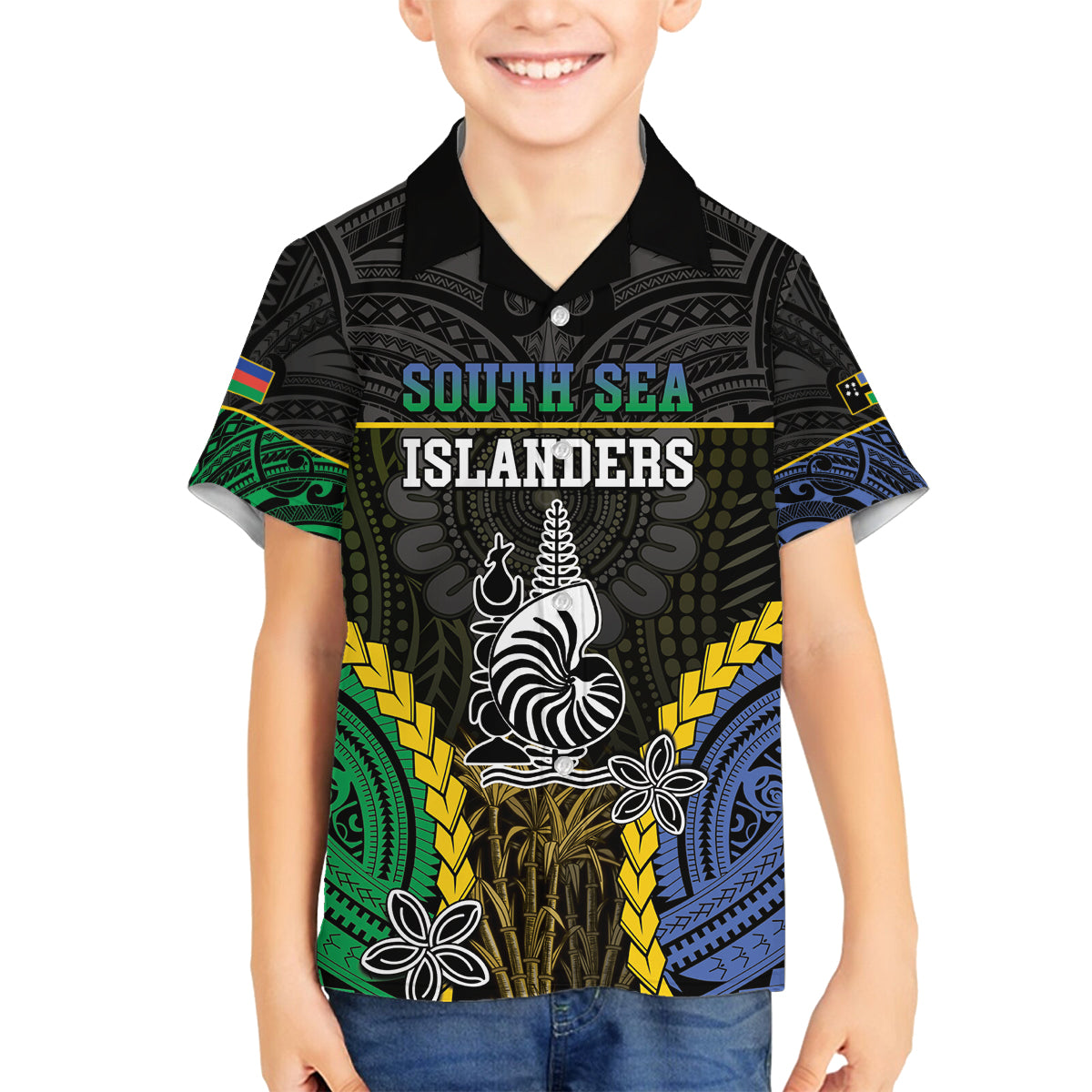 Personalised South Sea Islanders And New Caledonia Family Matching Tank Maxi Dress and Hawaiian Shirt Kanakas Polynesian Pattern