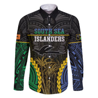 Personalised South Sea Islanders And New Ireland Family Matching Mermaid Dress and Hawaiian Shirt Kanakas Polynesian Pattern