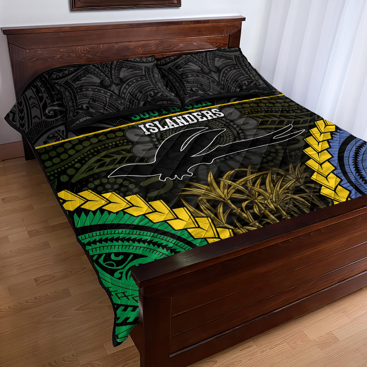 South Sea Islanders And New Ireland Quilt Bed Set Kanakas Polynesian Pattern