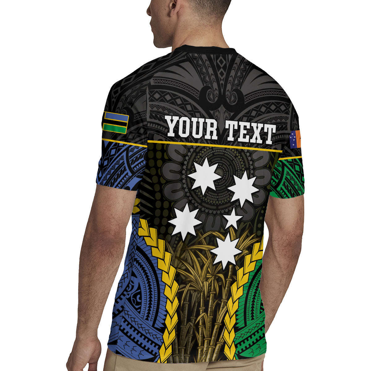 Personalised South Sea Islanders And New Ireland Rugby Jersey Kanakas Polynesian Pattern