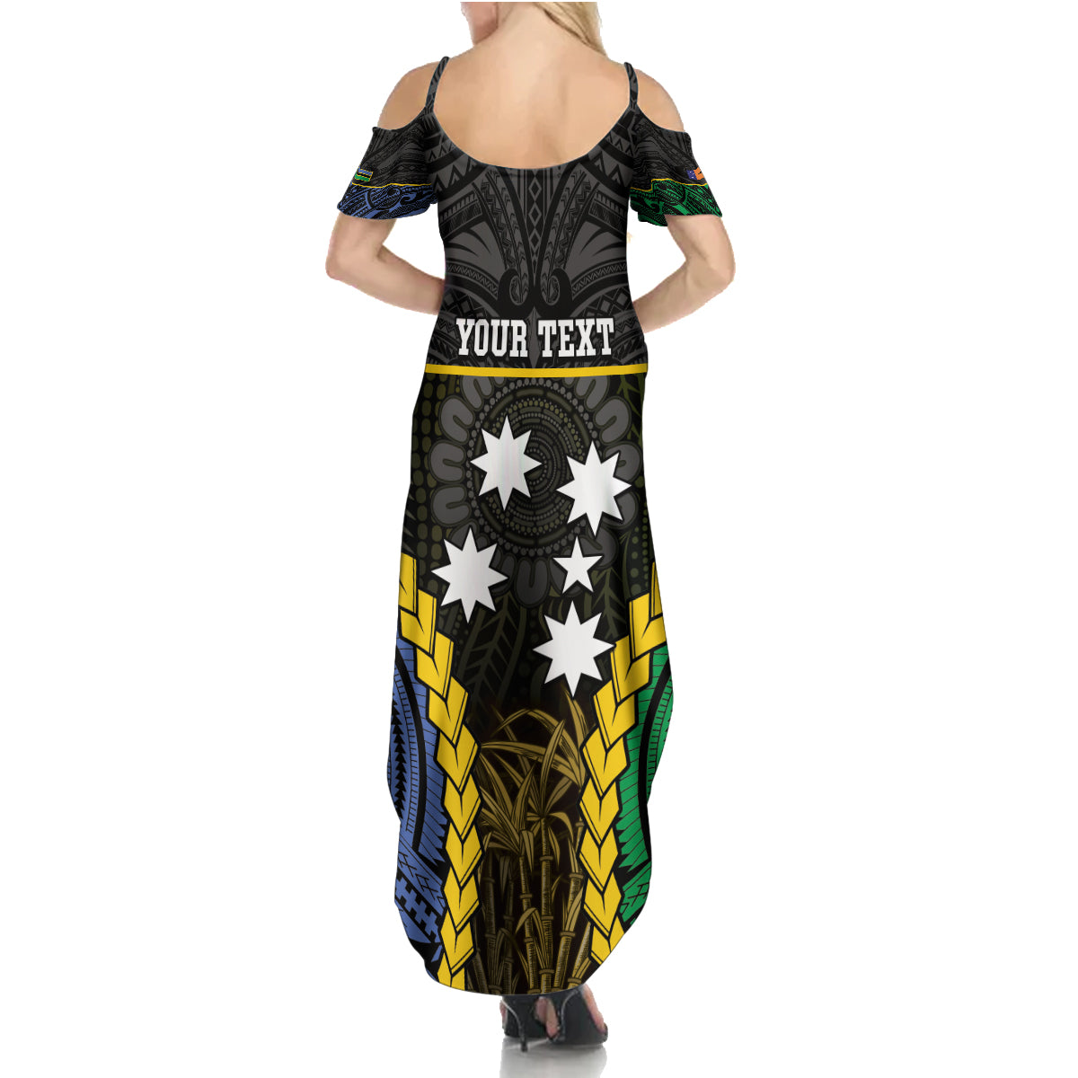 Personalised South Sea Islanders And New Ireland Summer Maxi Dress Kanakas Polynesian Pattern